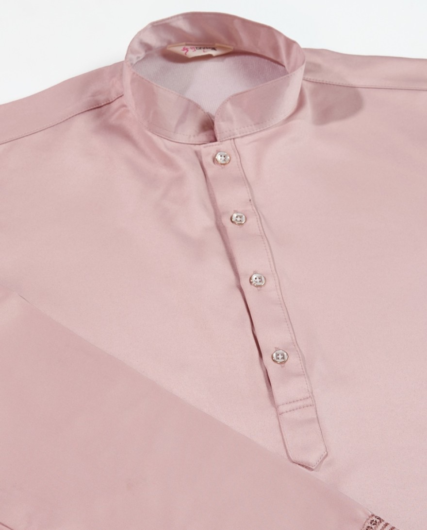 61102-PINK - Dusty Pink Embroidered Kurta Set for Men